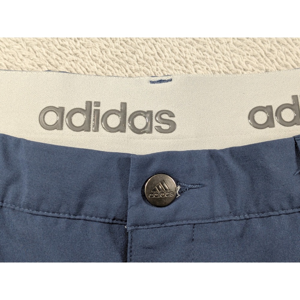 Adidas Golf Shorts Mens 34 Blue Performance Stretch Flat Front Ultimate365 - Picture 13 of 14